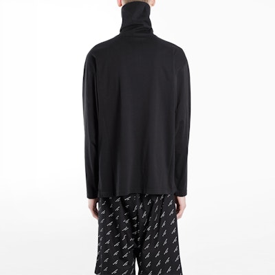 Balenciaga 刺繡Logo半拉鍊套頭衫衛衣 男款 黑色 486144TWK521000 Details for Balenciaga 刺繡Logo半拉鍊套頭衫衛衣 男款 黑色 486144TWK521000