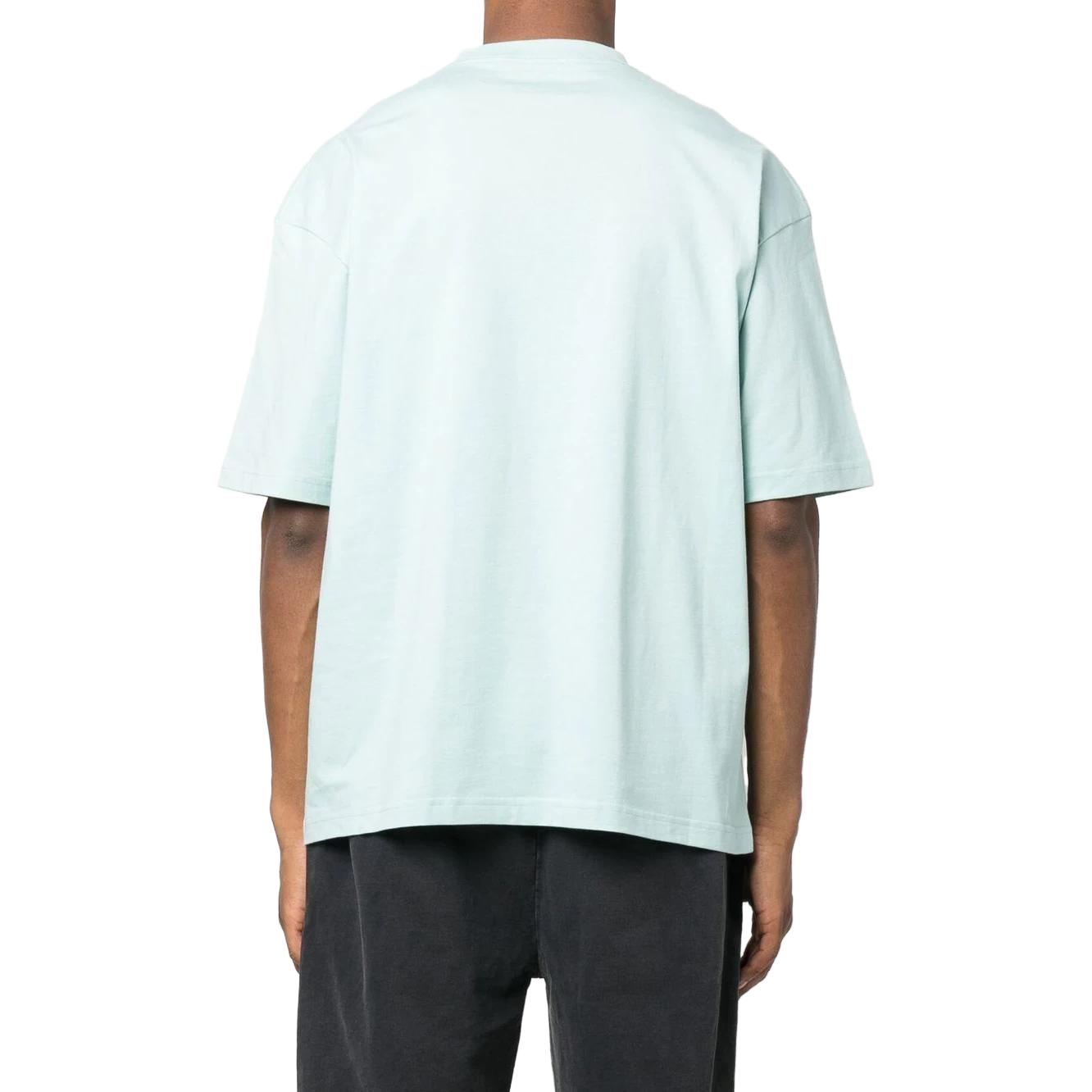 Balenciaga Embroidered Logo Unisex T-Shirt Light Blue. 612966TMVG74947 圖 5