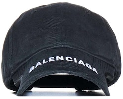 Balenciaga Embroidered Logo Visor Black Balenciaga Embroidered Logo Visor Black