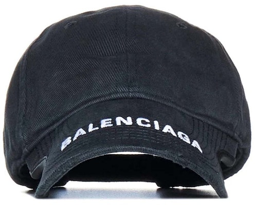 Balenciaga Embroidered Logo Visor Black Buy Balenciaga Embroidered Logo Visor Black