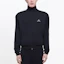 Shop Balenciaga Jaket Track Hitam Regular Fit dengan Logo Bordir dan Resleting 601727TGV041070