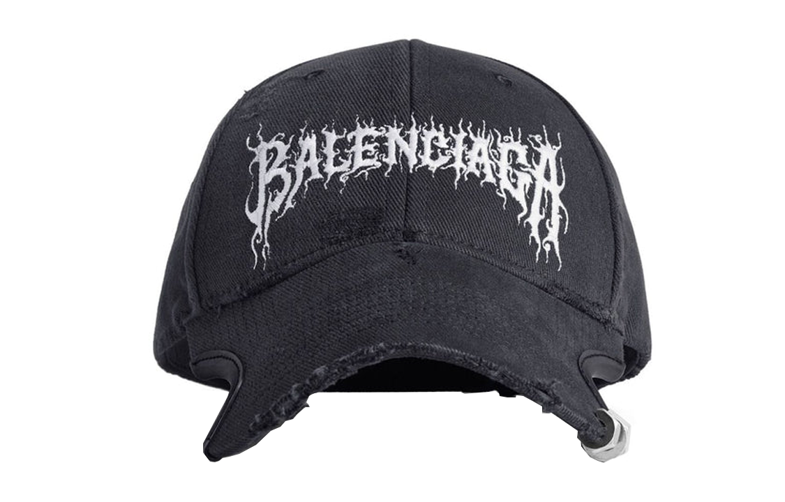 Order バレンシアガ 刺繍 ユニセックス ブラック ベースボールキャップ パリピペア用 771963410B21702