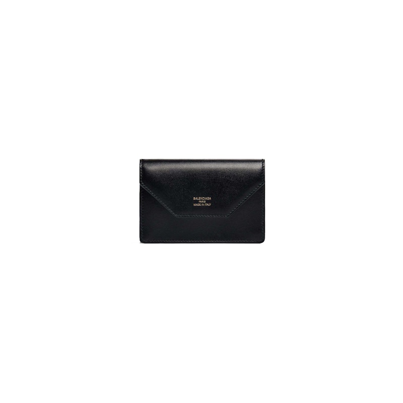 Balenciaga Envelope Flap Card Holder Black