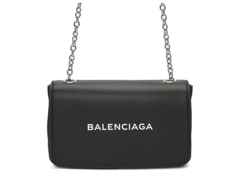 Balenciaga Everyday Chain Wallet Bag Black