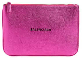Balenciaga Everyday Leather Pouch Metallic Pink Balenciaga Everyday Leather Pouch Metallic Pink