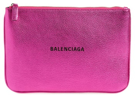 Balenciaga Everyday Leather Pouch Metallic Pink Buy Balenciaga Everyday Leather Pouch Metallic Pink