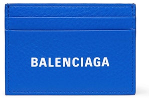 Balenciaga Everyday Logo Print Card Holder Blue/White Balenciaga Everyday Logo Print Card Holder Blue/White