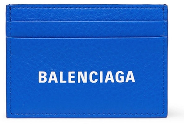 Balenciaga Everyday Logo Print Card Holder Blue/White Buy Balenciaga Everyday Logo Print Card Holder Blue/White