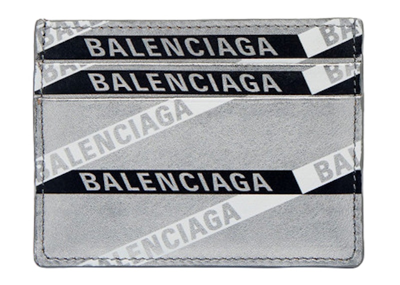 Balenciaga Everyday Multi Card Holder Monogram Silver/Black