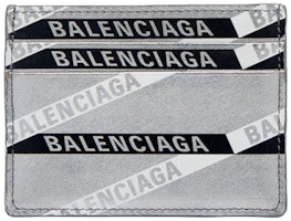Balenciaga Everyday Multi Card Holder Monogram Silver/Black Balenciaga Everyday Multi Card Holder Monogram Silver/Black