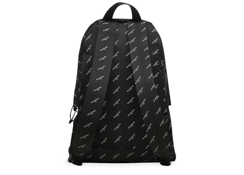 Order Balenciaga Explorer Ransel Logo Besar Hitam/Putih