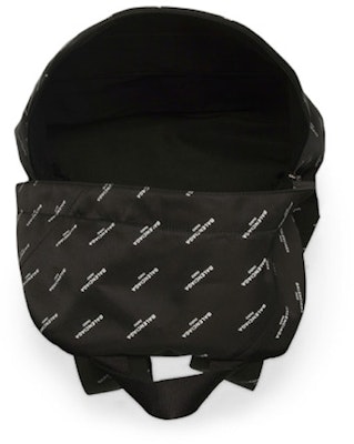 Balenciaga Explorer Backpack Logos Large Black/White Lookbook Balenciaga Explorer Backpack Logos Large Black/White