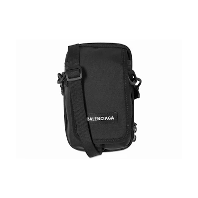 Balenciaga Explorer Logo Crossbody Pouch Black
