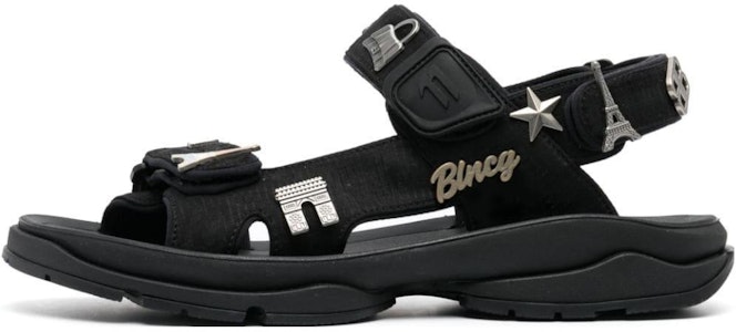 巴黎世家 Balenciaga 織物 時尚休閒 沙灘涼鞋 男款 黑色 Buy 巴黎世家 Balenciaga 織物 時尚休閒 沙灘涼鞋 男款 黑色