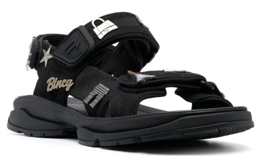 Order 巴黎世家 Balenciaga 織物 時尚休閒 沙灘涼鞋 男款 黑色