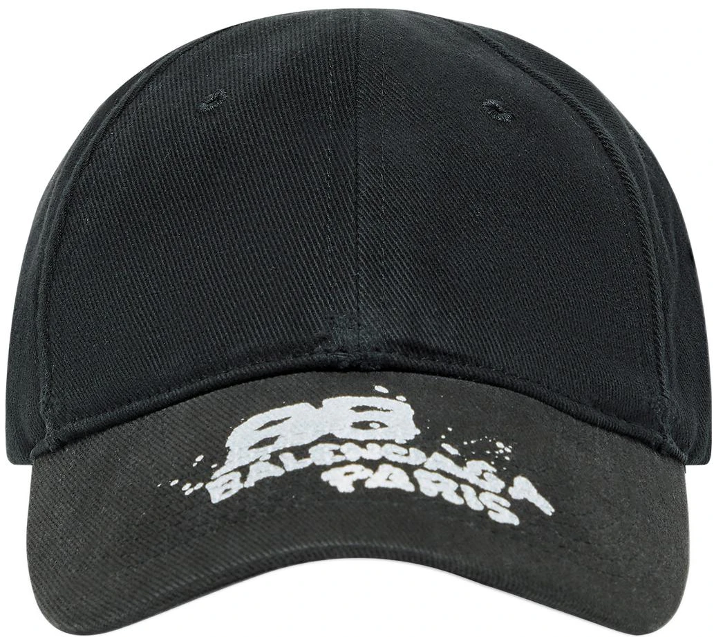 balenciaga-fashion-print-cotton-black-baseball-cap-for-men-723771410-b21077