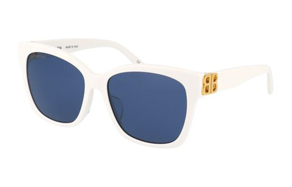 Balenciaga Fashion Square Frame Sunglasses White. BB0102SA004