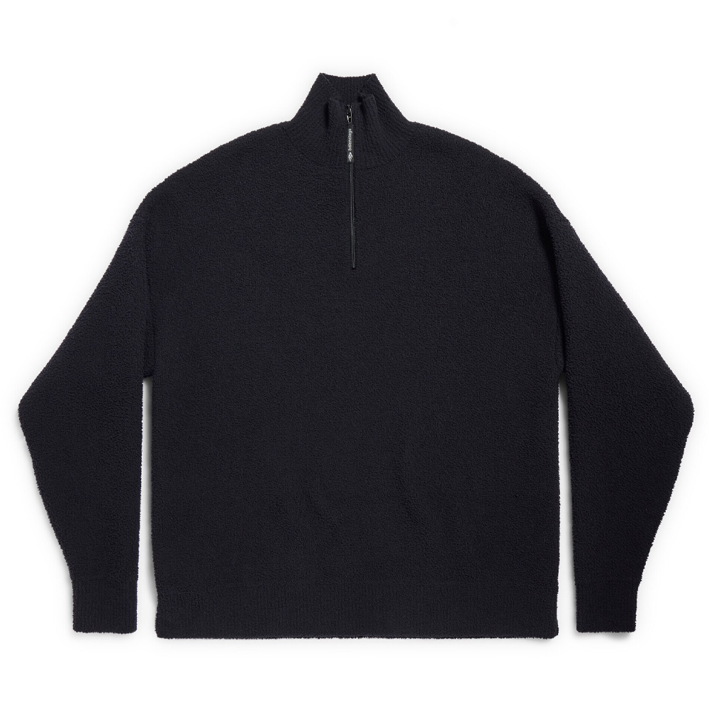 Balenciaga FFW24 Skiwear Half-Zip Pullover Black Sweatshirt 773574T62321000