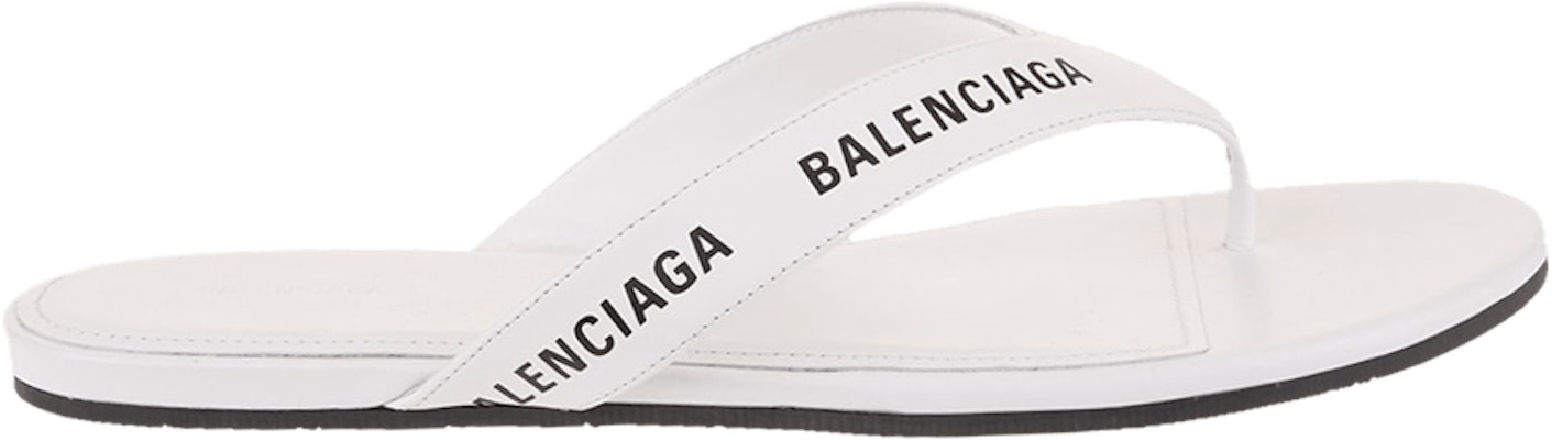 Balenciaga flip 2025 flops white