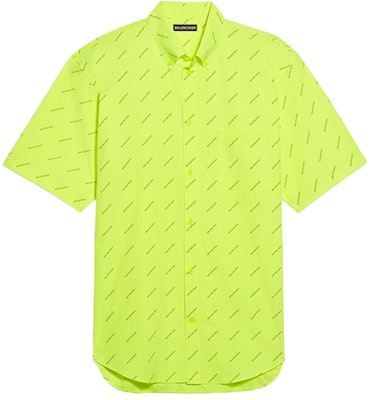 발렌시아가 형광 옐로우 올오버 로고 반팔 셔츠 534332TILX67110 Order 발렌시아가 형광 옐로우 올오버 로고 반팔 셔츠 534332TILX67110