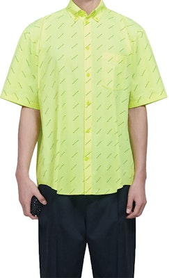 발렌시아가 형광 옐로우 올오버 로고 반팔 셔츠 534332TILX67110 Shop 발렌시아가 형광 옐로우 올오버 로고 반팔 셔츠 534332TILX67110