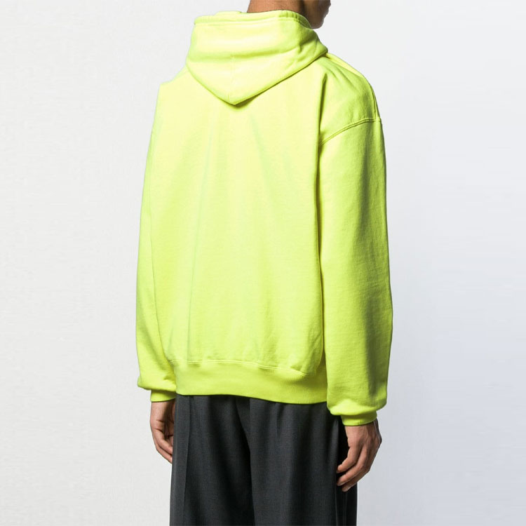 Balenciaga Fluorescent Yellow BB Logo Print Back Zipper Hoodie 583215TFV617050 圖 4