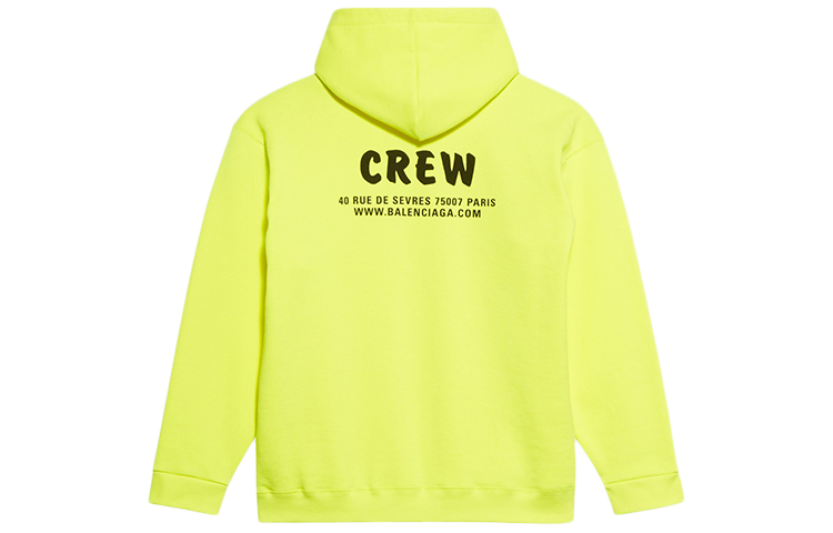 Balenciaga Fluorescent Yellow Logo Print Hoodie Regular Fit 600583TIV757072 圖 3