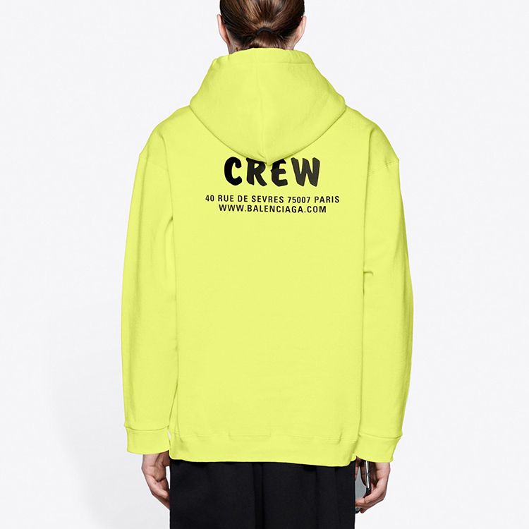 Balenciaga Fluorescent Yellow Logo Print Hoodie Regular Fit 600583TIV757072 圖 5