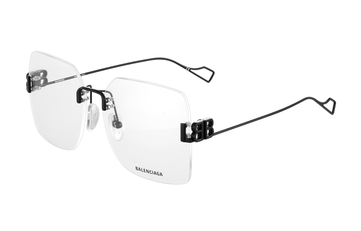 Balenciaga Frameless Square Optical Glasses Unisex Black BB0113O-001 圖 2