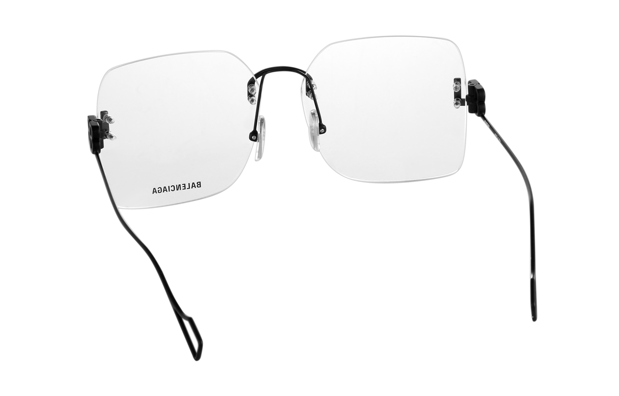Balenciaga Frameless Square Optical Glasses Unisex Black BB0113O-001 圖 6