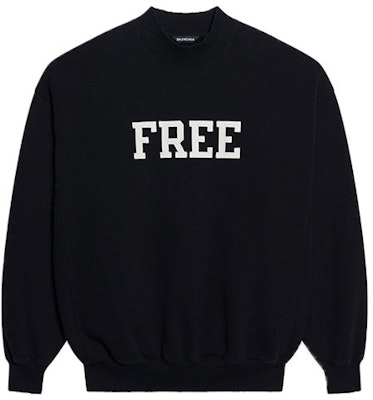 Balenciaga Free Logo Crewneck 'Black/White' Buy Balenciaga Free Logo Crewneck 'Black/White'