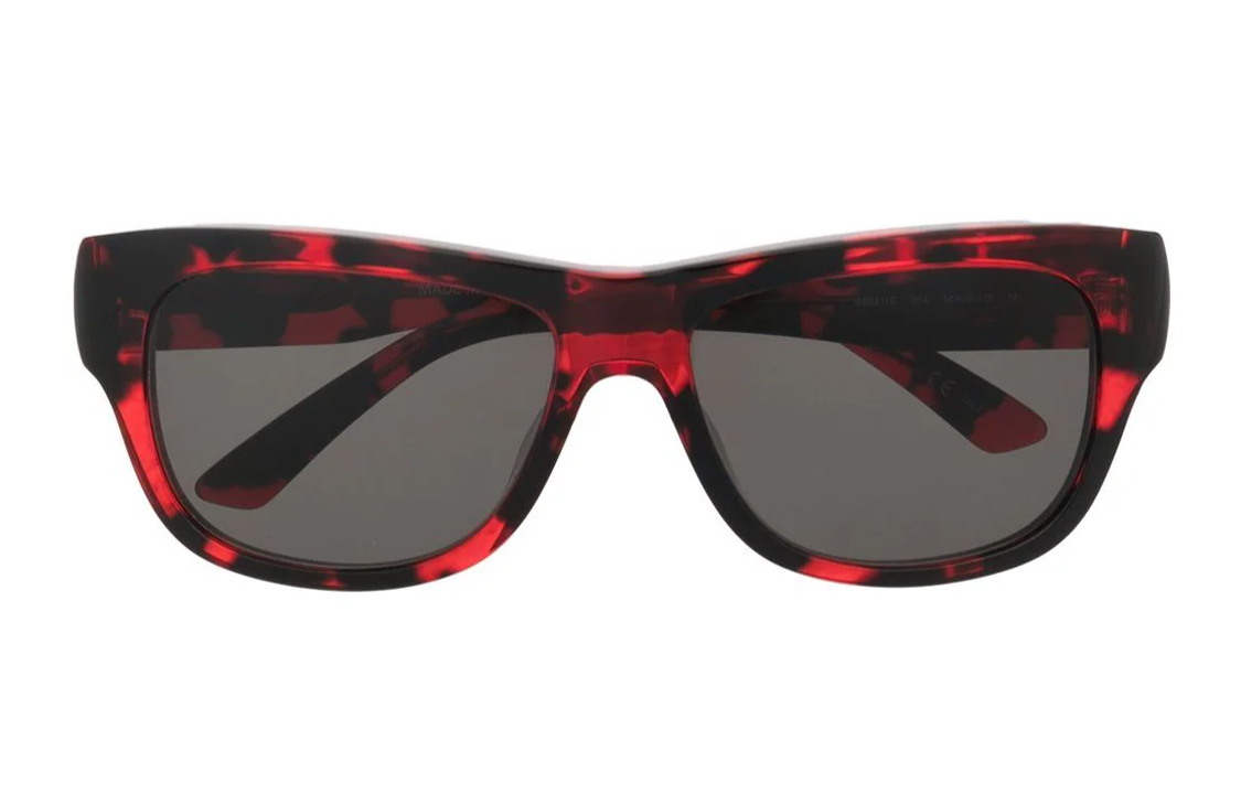 Balenciaga Full Polka Dot Print Square Sunglasses Red for Men. BB0211S004 圖 3