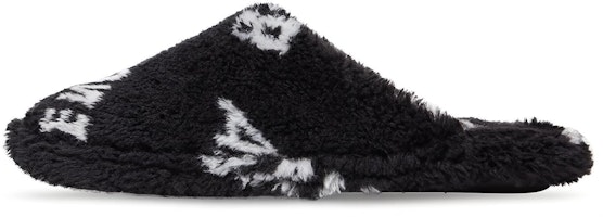 Balenciaga Furry Sandal 'Allover Logo - Black' 699675-W2B41-1090 Balenciaga Furry Sandal 'Allover Logo - Black' 699675-W2B41-1090