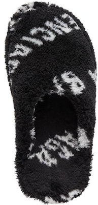 Balenciaga Furry Sandal 'Allover Logo - Black' 699675-W2B41-1090 Shop Balenciaga Furry Sandal 'Allover Logo - Black' 699675-W2B41-1090