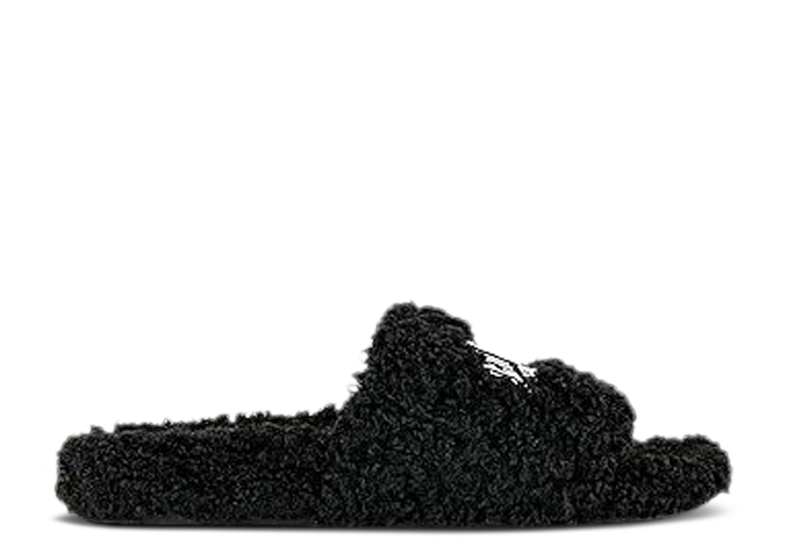 Balenciaga Furry Slides 'Black - New York' 654747-W2DO2-1008