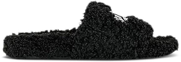 Balenciaga Furry Slides 'Black - New York' 654747-W2DO2-1008 Balenciaga Furry Slides 'Black - New York' 654747-W2DO2-1008