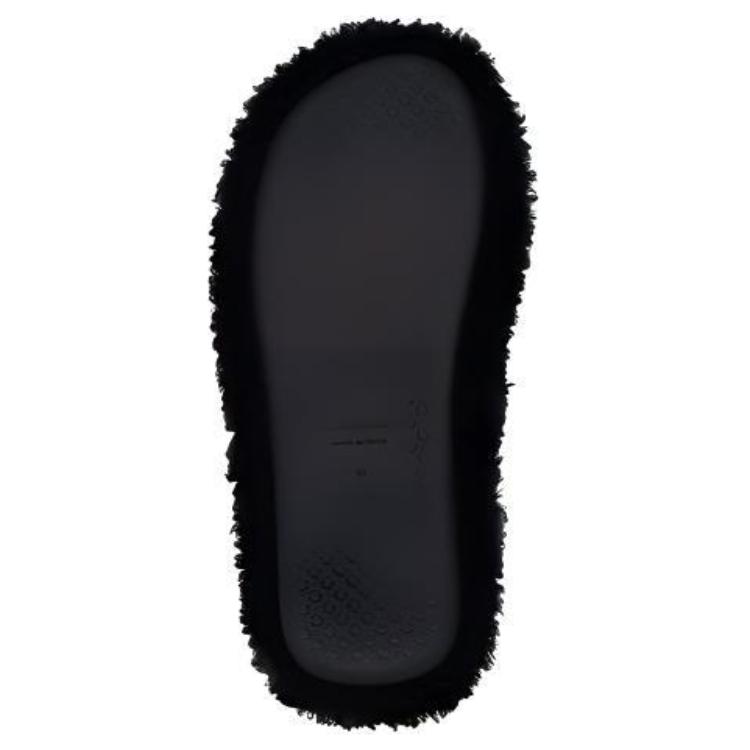 Shop 巴黎世家 Balenciaga 毛茸茸布料套穿 時尚拖鞋 黑色