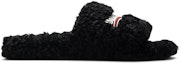 Buy (女性)Balenciaga 絨毛拖鞋 '黑紅色' 654261-W2DO1-1096