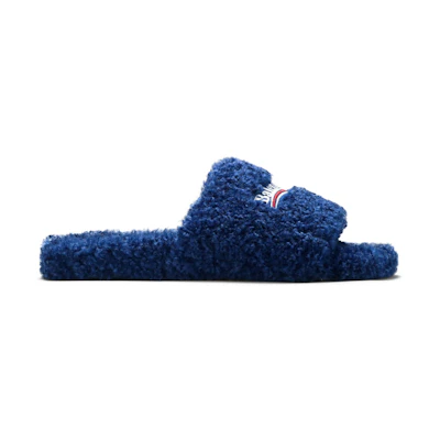 Balenciaga Furry Slides 'Blue'