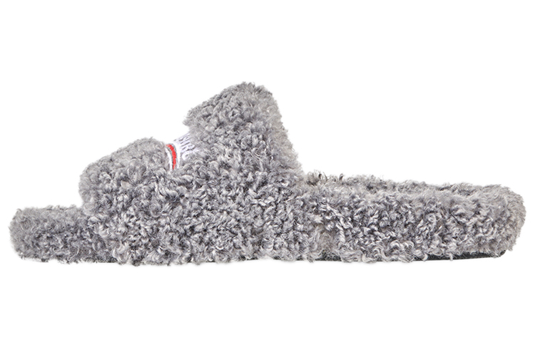 Balenciaga Furry Slides 'Grey' 654747-W2DO1-1596