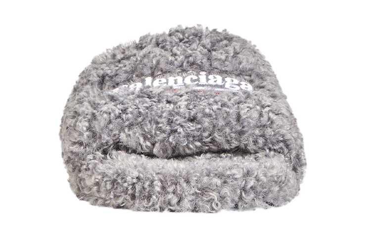 Shop Balenciaga Selipar Bulu 'Kelabu' 654747-W2DO1-1596