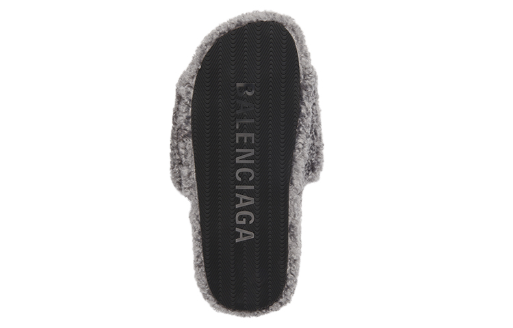 Sizing Balenciaga Selipar Bulu 'Kelabu' 654747-W2DO1-1596