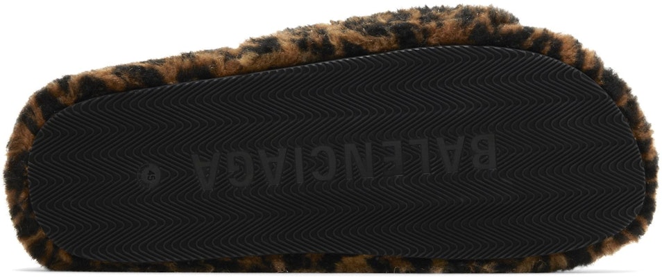 Balenciaga Furry Slides 'Leopard' 654747W2F119634 Shop Balenciaga Furry Slides 'Leopard' 654747W2F119634