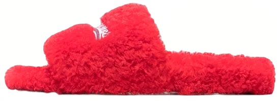 Balenciaga Furry Slides 'Red' 654747-W2DO1-6596 Balenciaga Furry Slides 'Red' 654747-W2DO1-6596