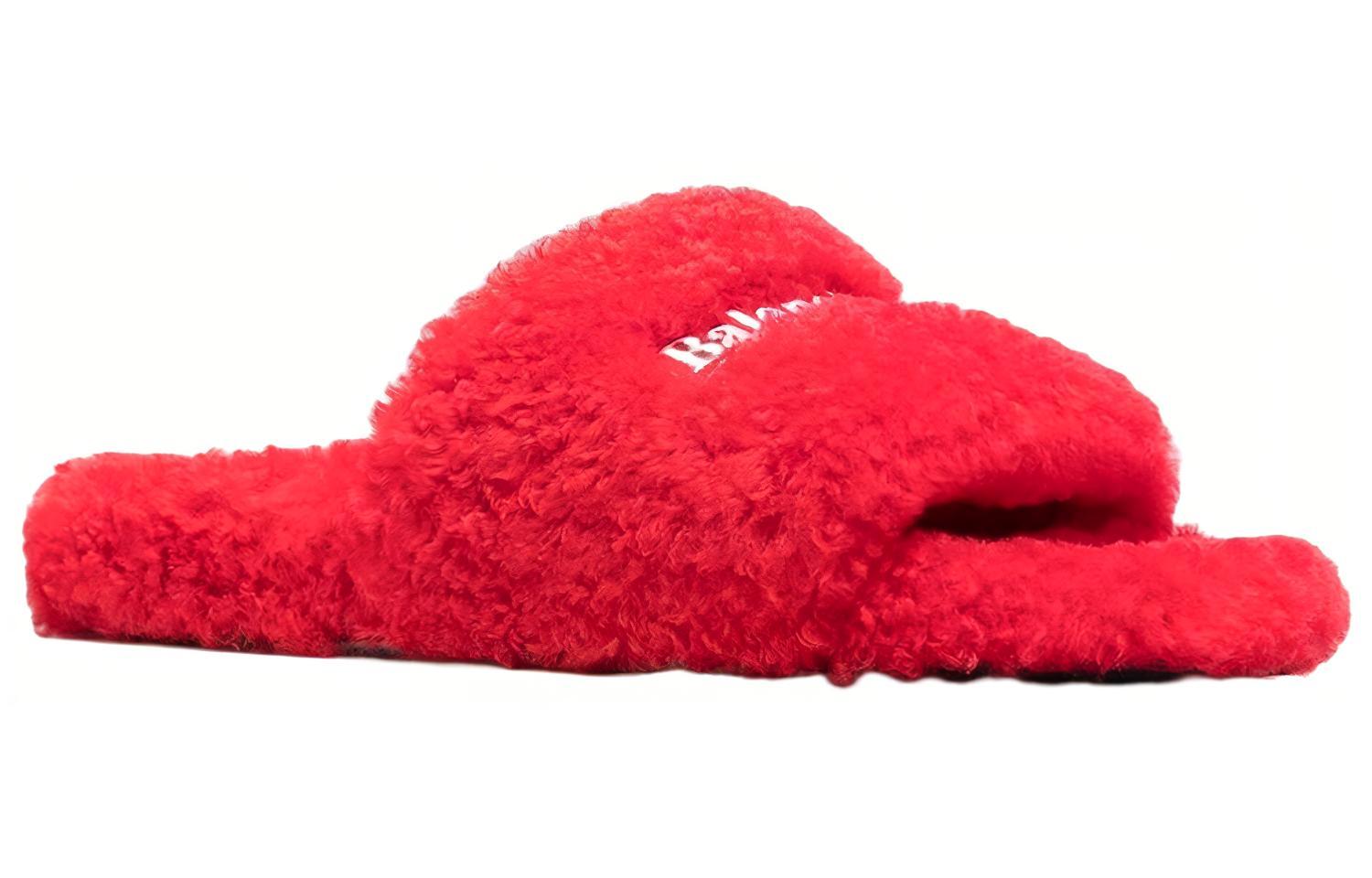 Balenciaga Furry Slides 'Red' 圖 2