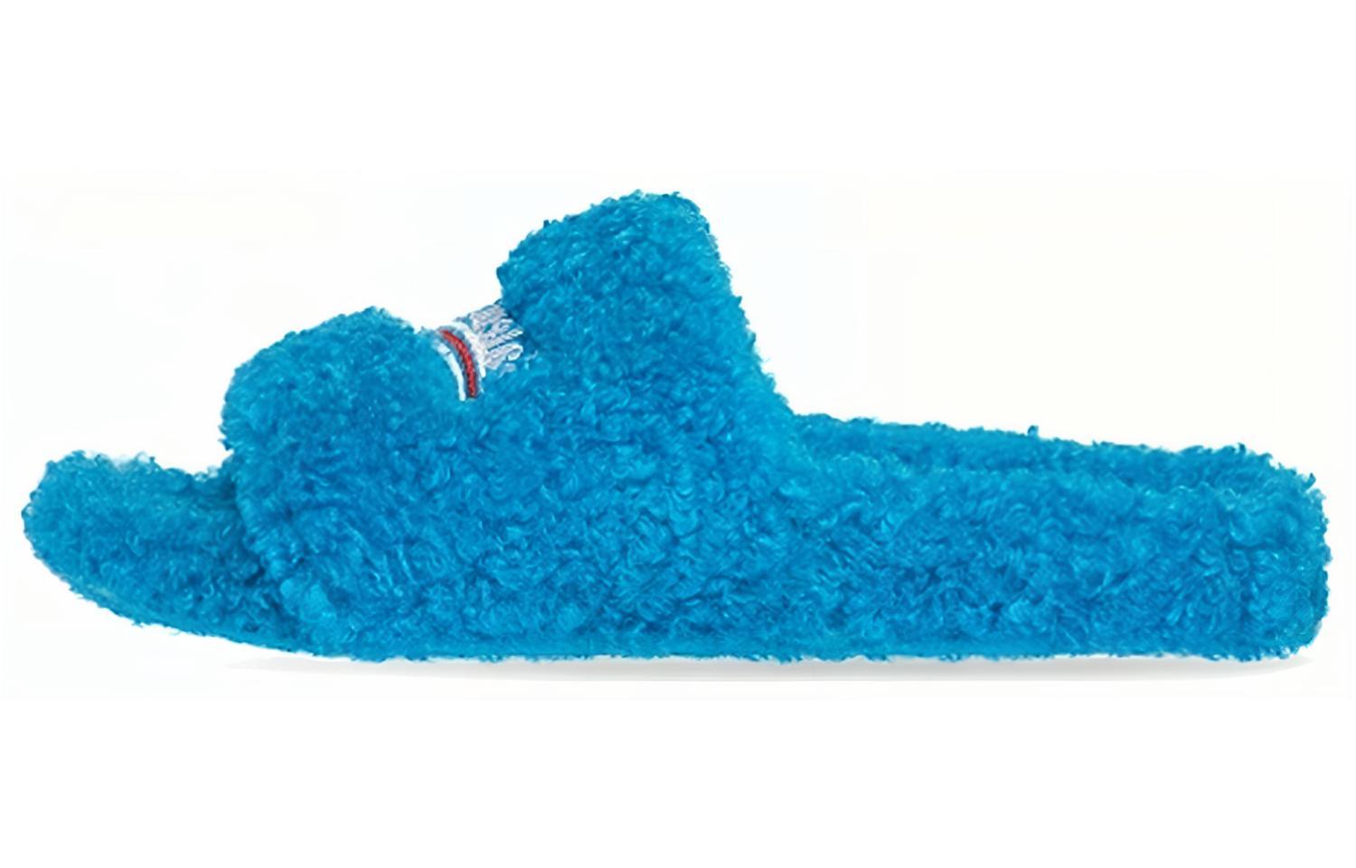 Balenciaga Furry Slides 'Sky Blue' 654747-W2DO1-4296