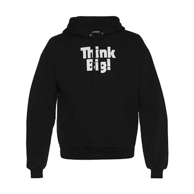 Balenciaga FW19 Alphabet Print Hoodie Black - Regular Fit Long Sleeve. 508205TYK631000