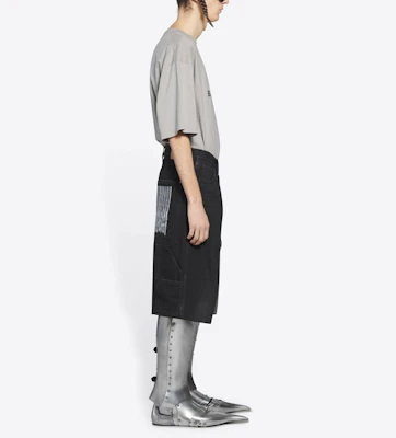 Balenciaga FW21 黑色拼接丹寧短褲. 662892TBP471055 Details for Balenciaga FW21 黑色拼接丹寧短褲. 662892TBP471055