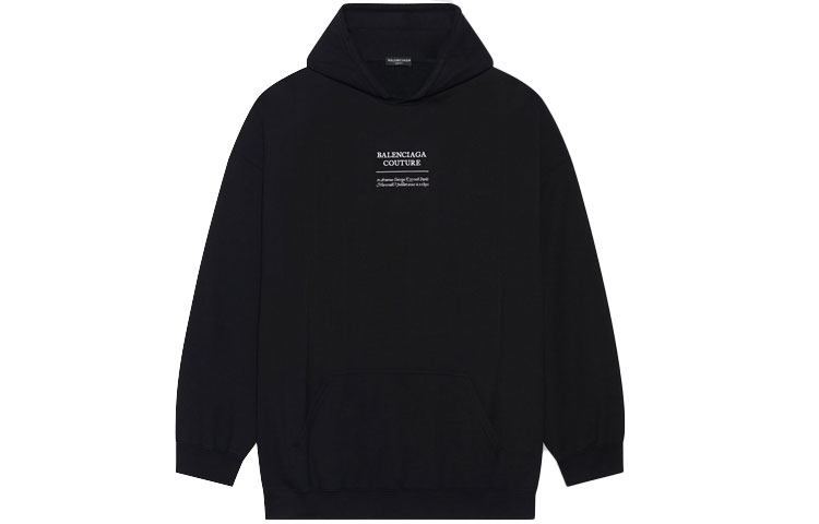 Balenciaga FW21 Boxy Oversized Hoodie Black 651799TJV910107
