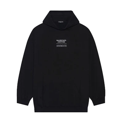 Balenciaga FW21 Boxy Oversized Hoodie Black 651799TJV910107